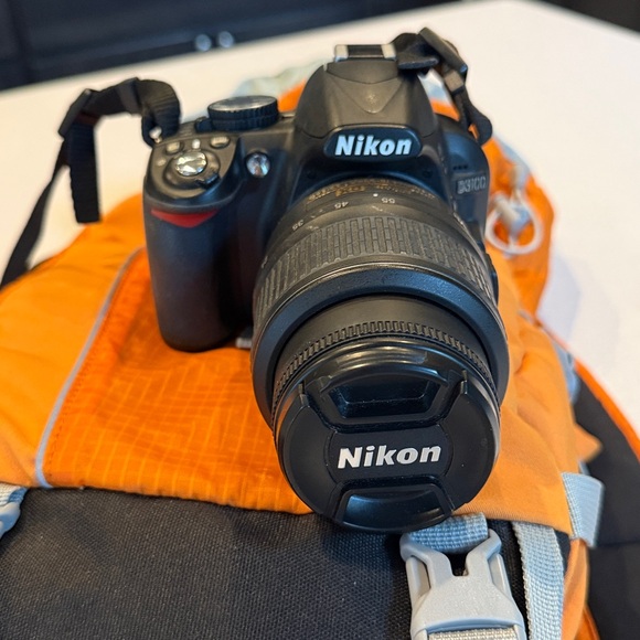 Nikon D3100 Digital SLR Camera and lens with Lowepro Camera Bag